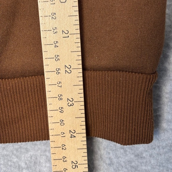 Shein Women's Medium Halloween Pumpkin Sweatshirt Brown Crew Neck Jack o Lantern - Picture 7 of 8